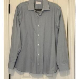 Fairline Mens Button Up Size L 100% Cotton Country Club, Business, Preppy